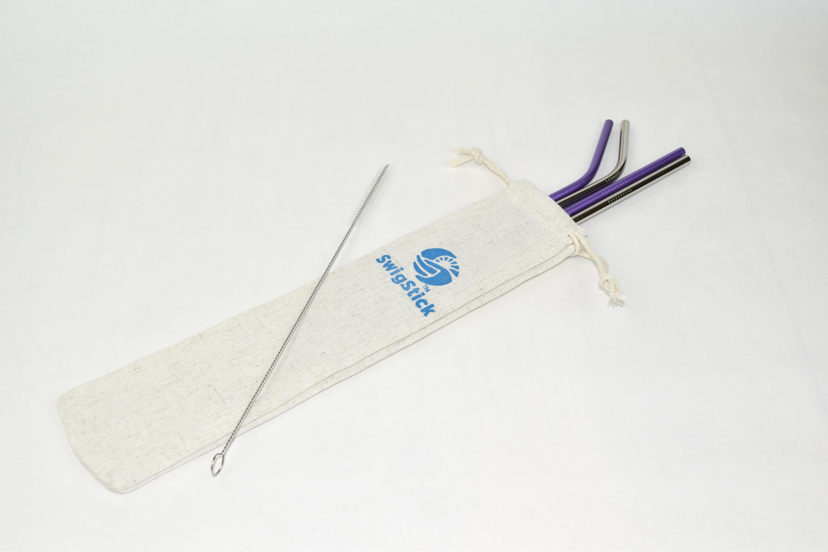 Blu Kabu - Wholesale Drinking Straw - Lilac and Silver Stainless Steel Straws - Silver Lining1