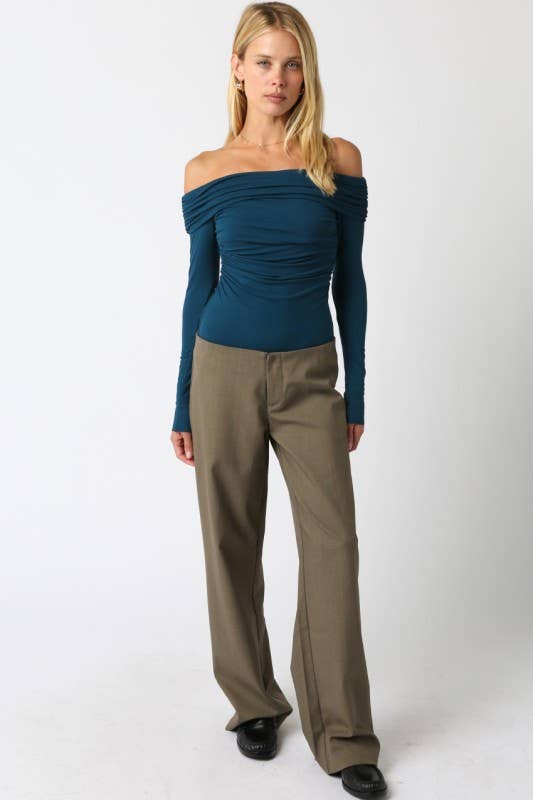 Olivaceous - Wholesale Bodysuit - Women's - Esther Off Bodysuit3