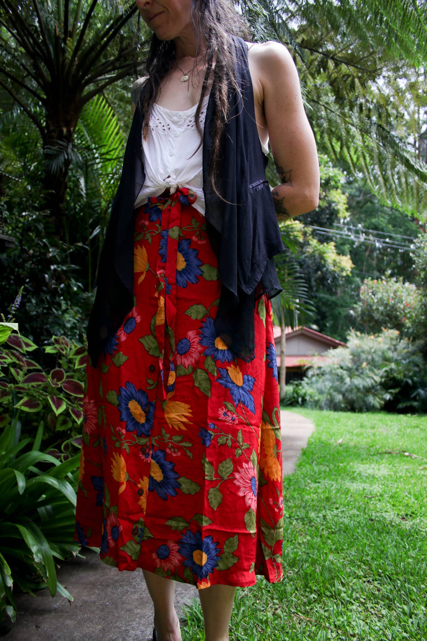 Renew Vintage - Wholesale Skirt - Women's - Sari Silk Skirt1