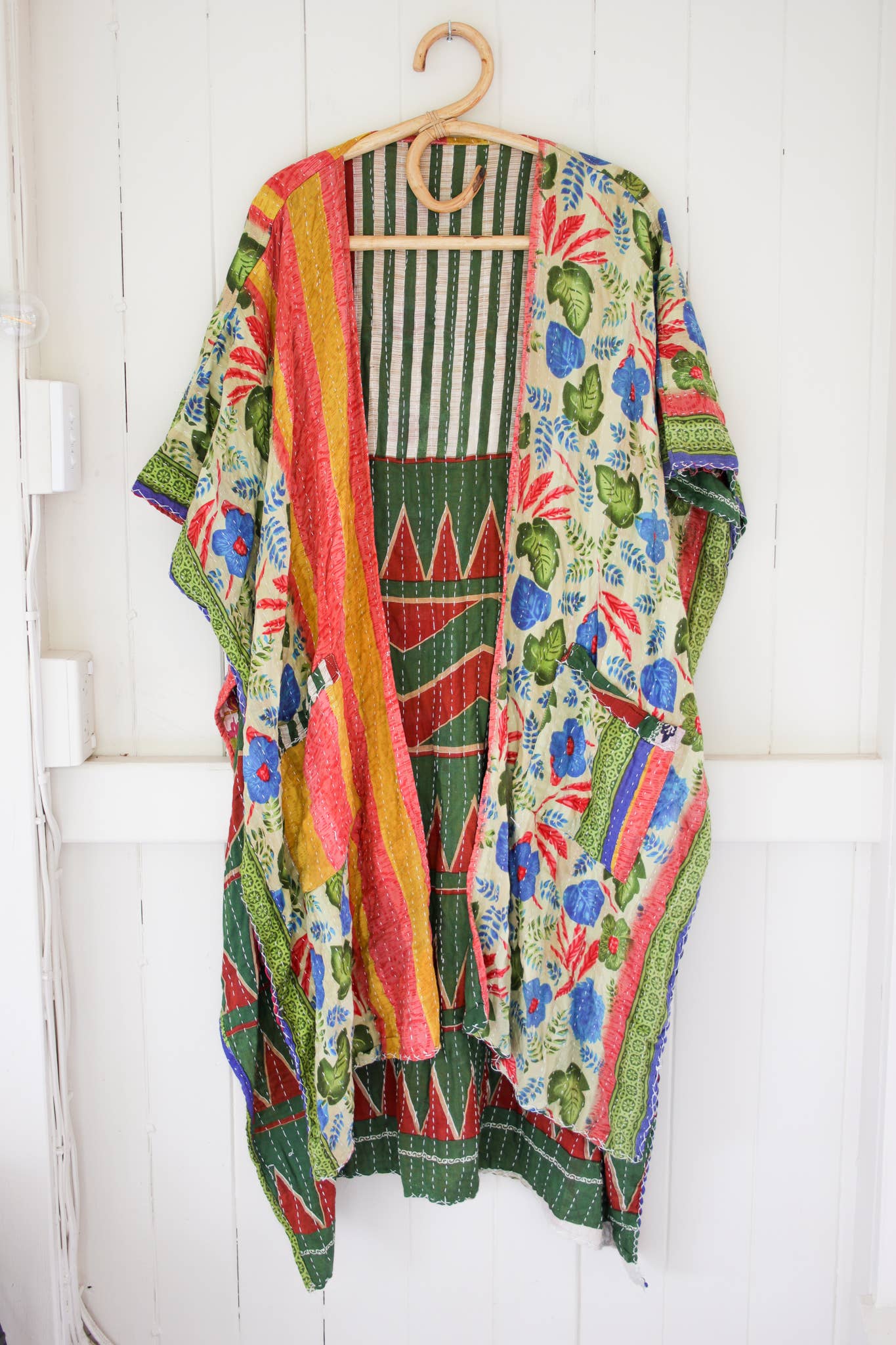 Renew Vintage - Wholesale Kimono - Women's - Kantha Ruana10