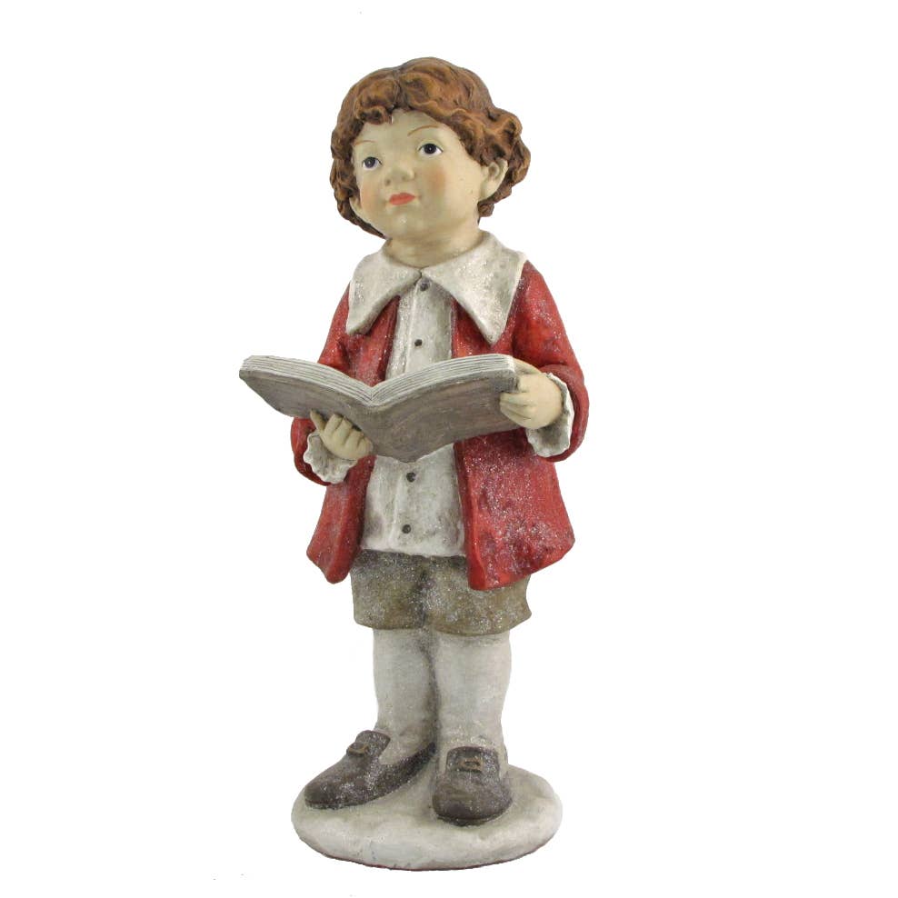 Zaer Ltd. International - Wholesale Christmas Decoration - Red Cloak Christmas Tushkas with Book & Lantern- 2PC/Set4