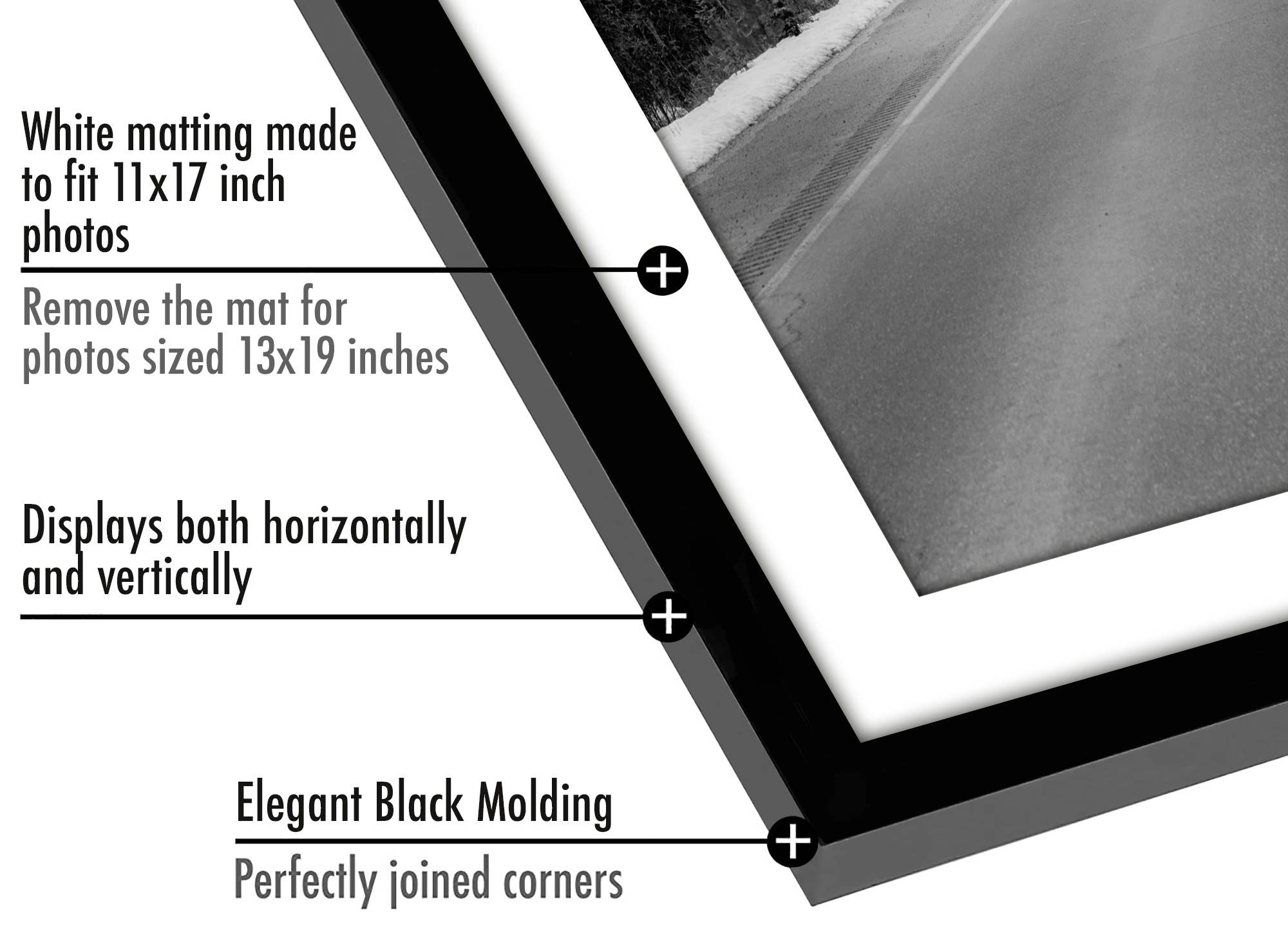 Americanflat - Wholesale Picture Frame - Americanflat Picture Frame with Mat Slim Molding (5 Pack)120