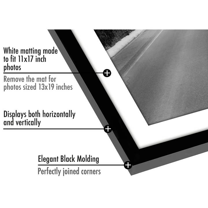 Americanflat - Wholesale Picture Frame - Americanflat Picture Frame with Mat Slim Molding (5 Pack)120