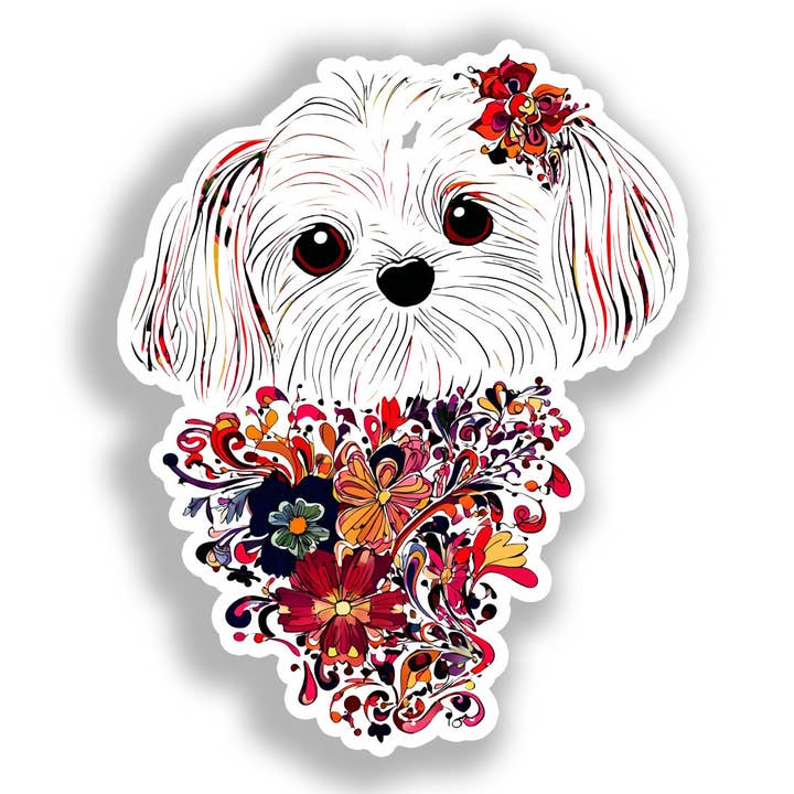 Yoonek Graphics - Wholesale Sticker - Maltese Dog Decal Sticker # A019394