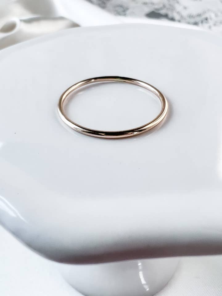 Barely There Round Stack Ring for wholesale by Initial Love Jewelry