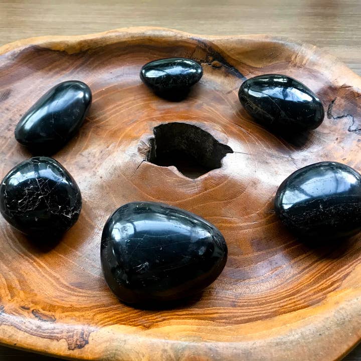 Subject II Change - Wholesale Spiritual Stone/Crystal - Polished Black Tourmaline Worry Stones2
