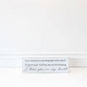 Devanie At Home (Formerly Adams & Co.) - Wholesale Sign - 19235 - 12x4x1.5 wood sign (IN MY HRT) SYMPATHY CLEARANCE1