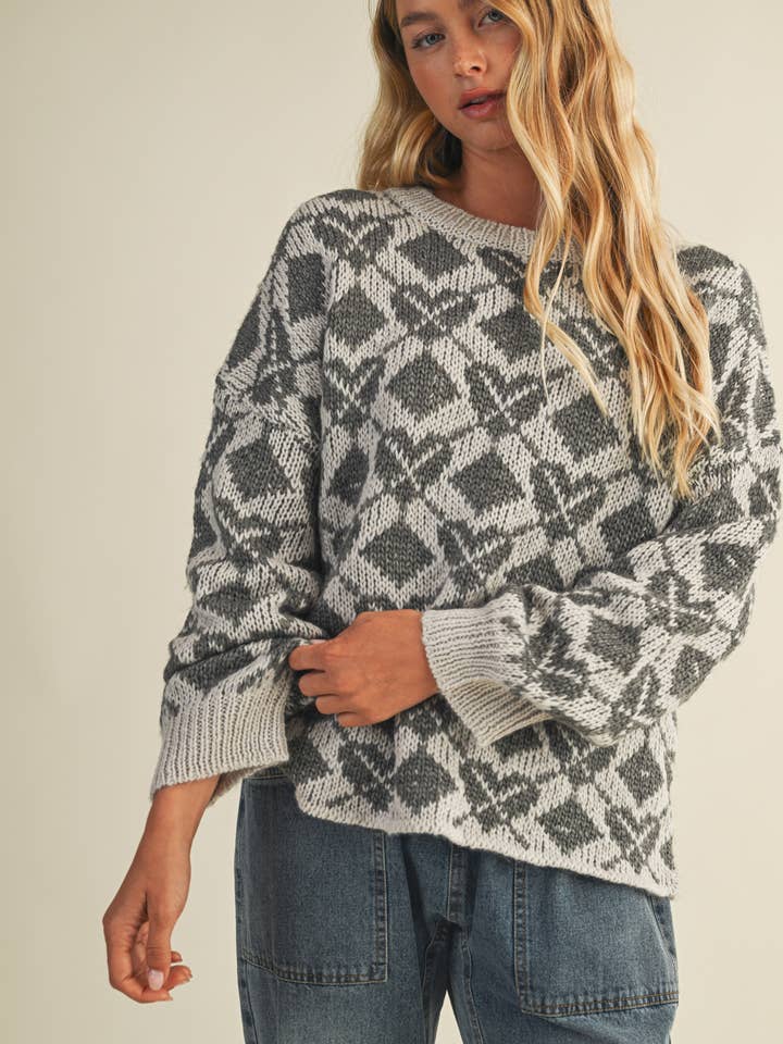 RUNDHALS-PULLOVER MIT ÜBERSCHNITTENEN SCHULTERN für den Großhandel von Mustard Seed