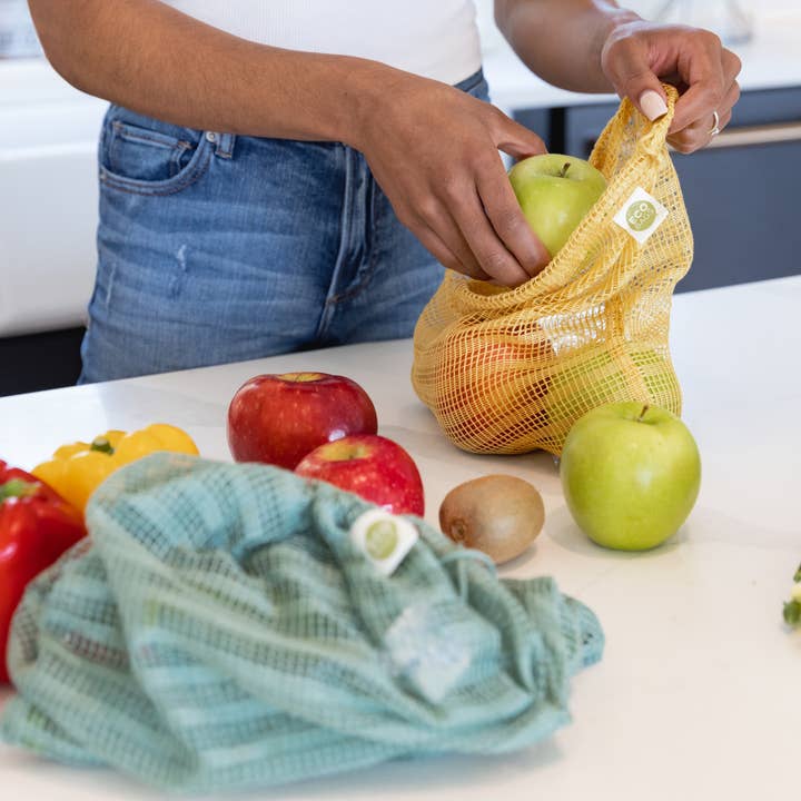 ECOBAGS - Wholesale Grocery/Shopping Bag - Packaged Cellulose Reusable Produce Bags | 3 Pack