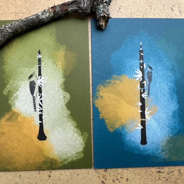 AVIVA TU LLC - Wholesale Stationery/Notecard Set - Notecards-Botanical Music Instruments9