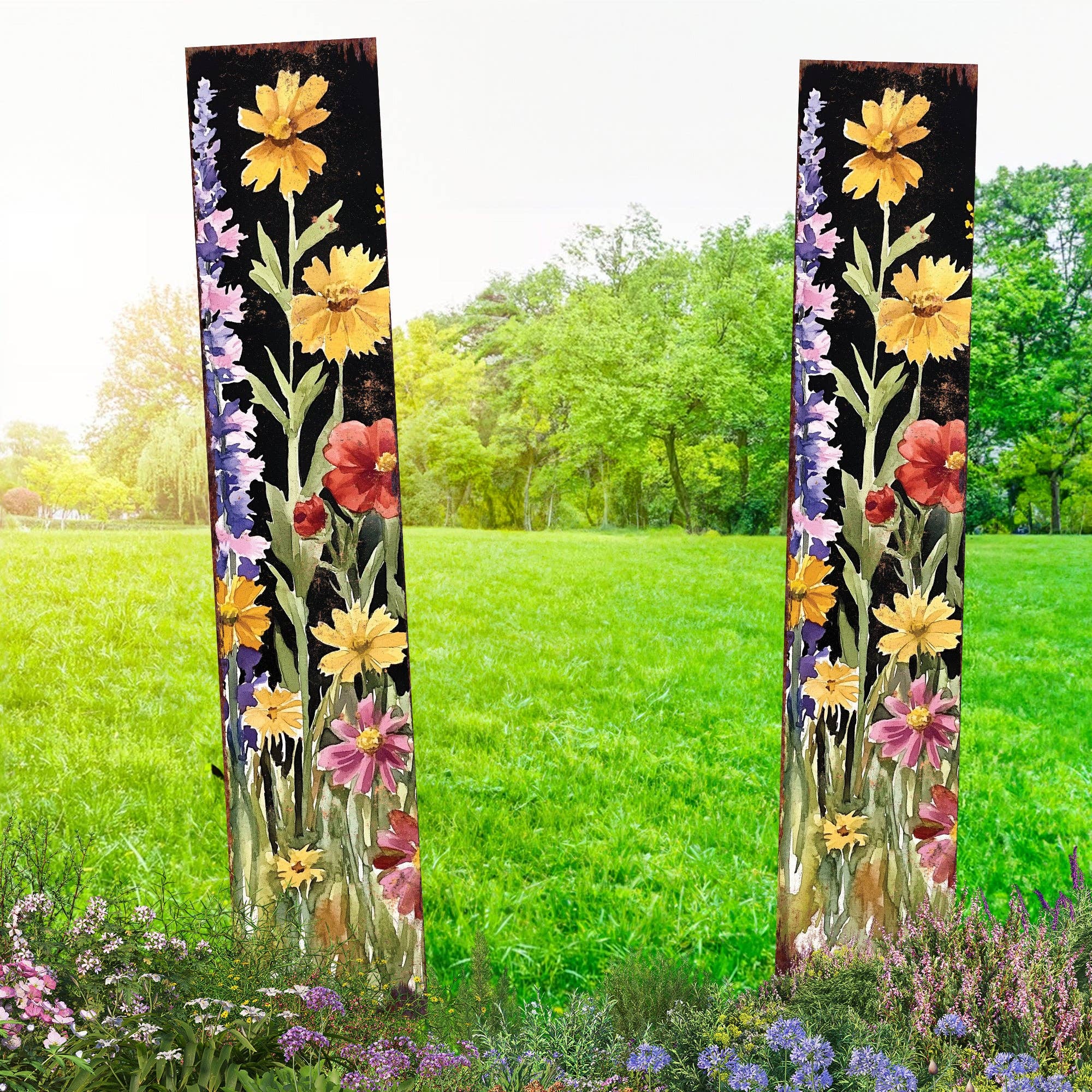 TX USA Corporation - Wholesale Tuin/gazongrondpennen/pinnen - Zomer Wildebloementuin Steker – Levendige Buiten Tuinkunst voor Rustieke Huizen4