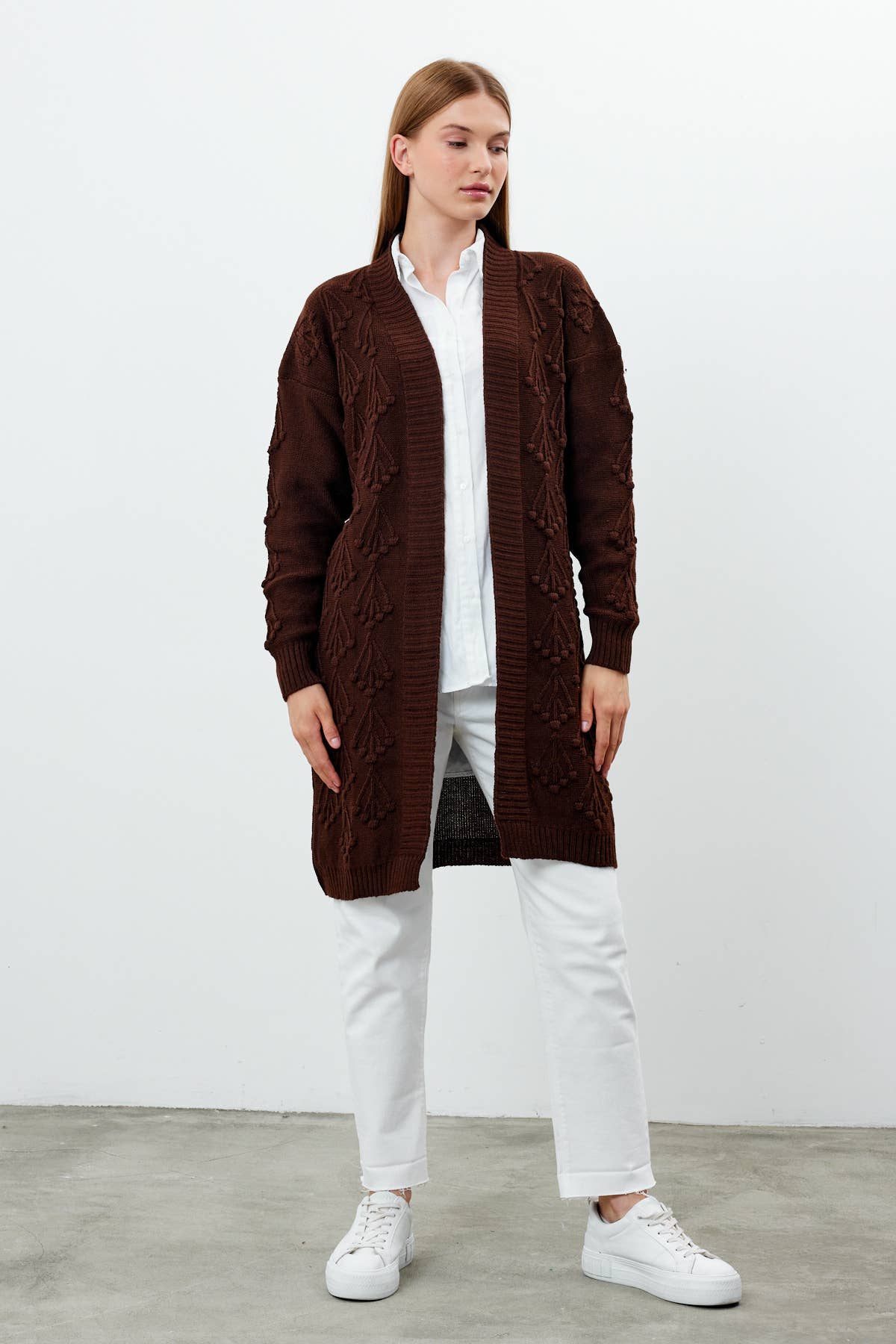 VAV NEW YORK – wholesale Kofta - Dam – Lång stickad kofta medellång stickad cardigan 372016