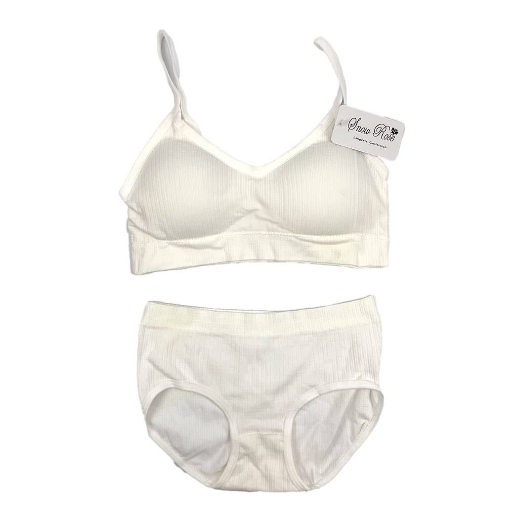 Surtido Conjunto de bralette texturizado + braguitas clásicas/T21303 de venta al por mayor en Faire3