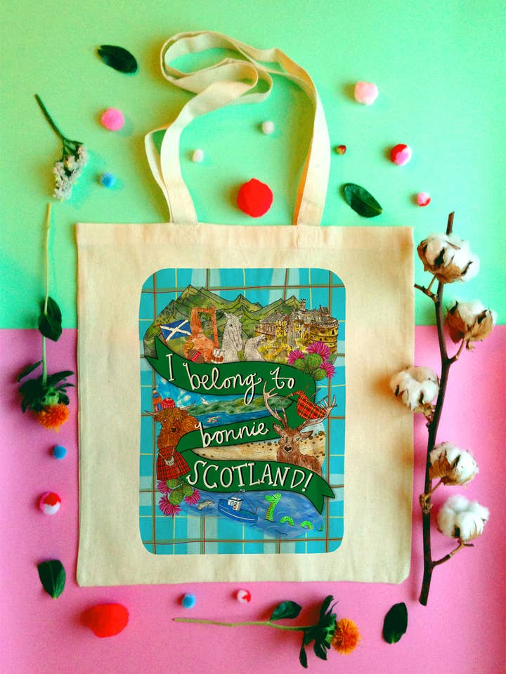 Ik hoor bij het mooie Schotland! Tas voor wholesale door Claire Barclay Draws