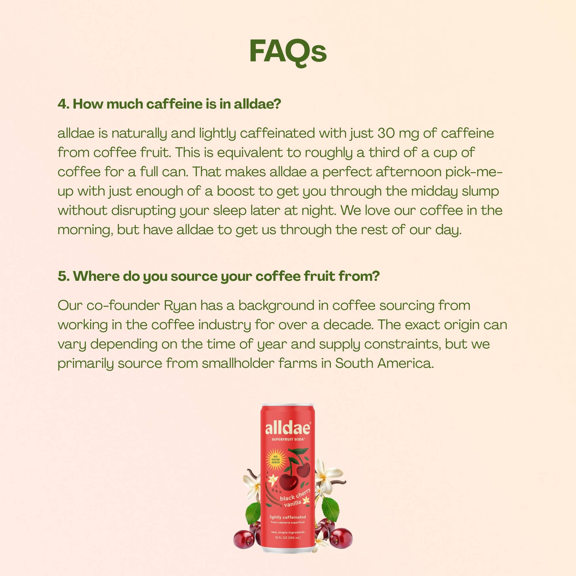 alldae superfruit soda – wholesale Soda/carbonated drink – Black Cherry Vanilla Drink | Soda | Lightly Caffeinated Soda5