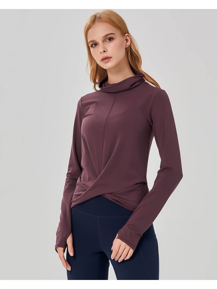 Rebody - Wholesale Athletic Top - Women's - Turtle- Cowl Neck Coziplex™ Long Sleeve1