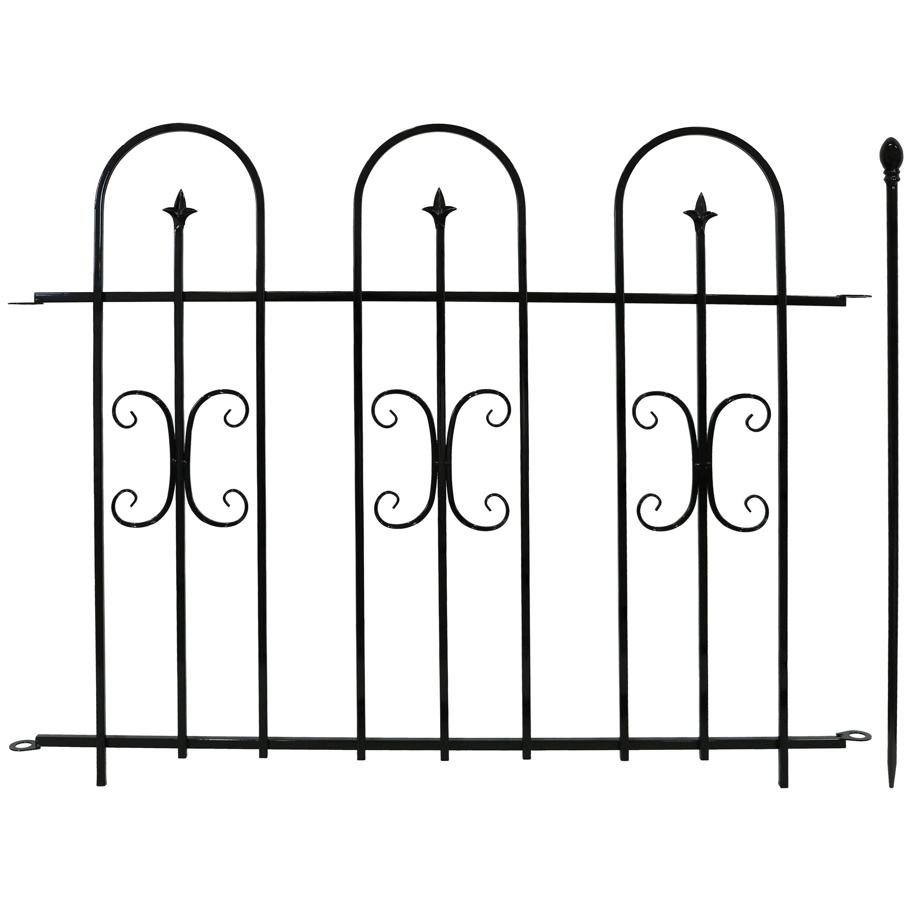 Sunnydaze Decor - Wholesale Outdoor Ornament/Decor - 2-Piece Decorative Finial Garden Landscape Fence - 8 ft11