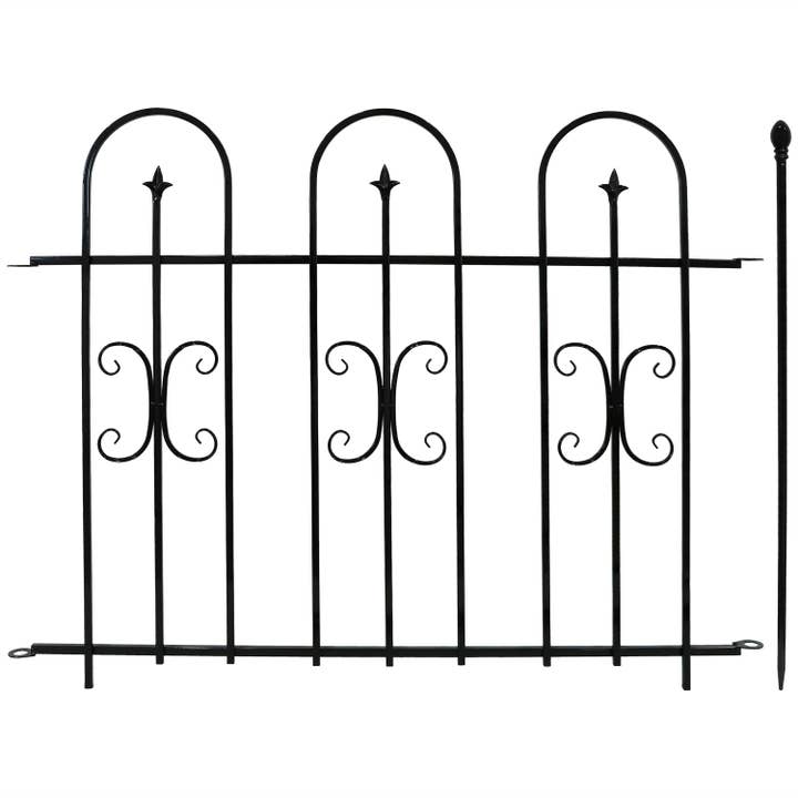 Sunnydaze Decor - Wholesale Outdoor Ornament/Decor - 2-Piece Decorative Finial Garden Landscape Fence - 8 ft11