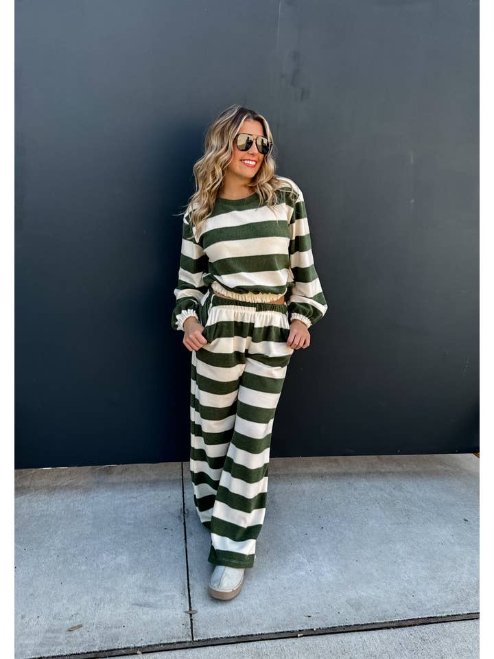 BLAKELEY - Wholesale Lounge Set - Women's - LET'S JUST LOUNGE STRIPE SET