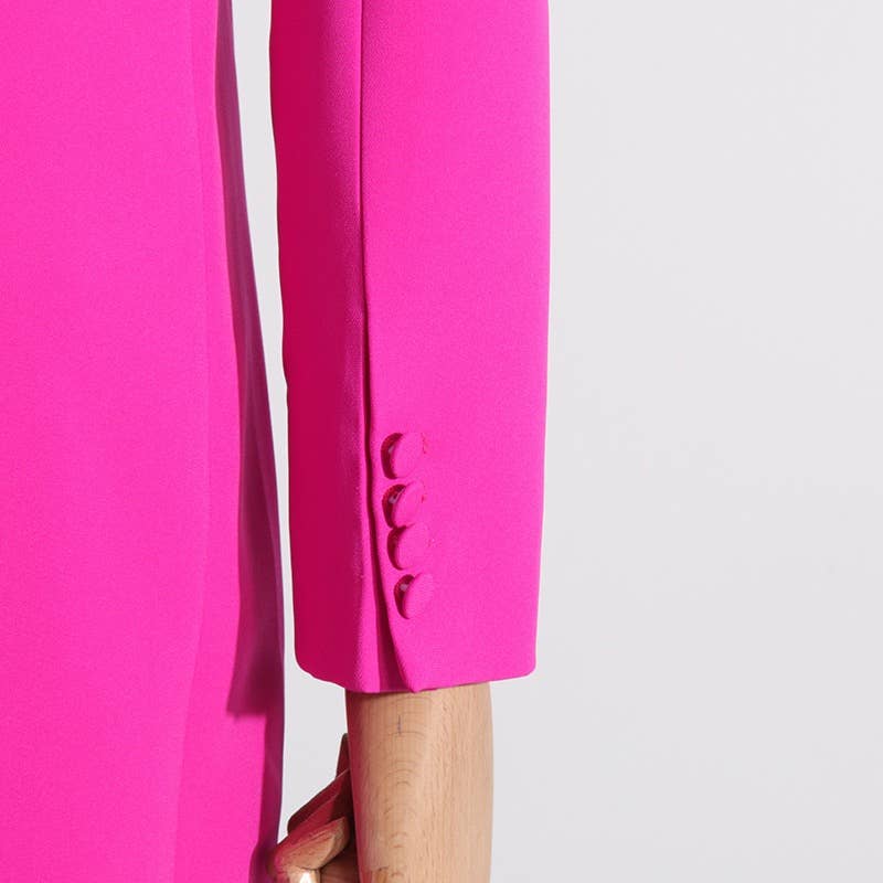 Productseeker - Vente Blazer – femme - BL067 Blazer rose à col en strass pour femmes12