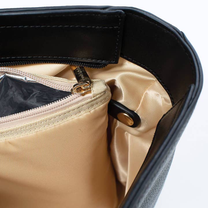 Cool Clutch Pty Ltd - Wholesale Cooler/Cooler Bag - Michelle Cool Clutch (Black & White Stripe) Cooler Bag Tote11