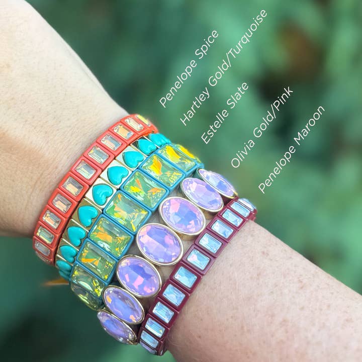 Taylor Elliott Designs - Wholesale Jewellery set - Enamel Stretch Bracelet - Asst Styles - Fall / Autumn Colors12