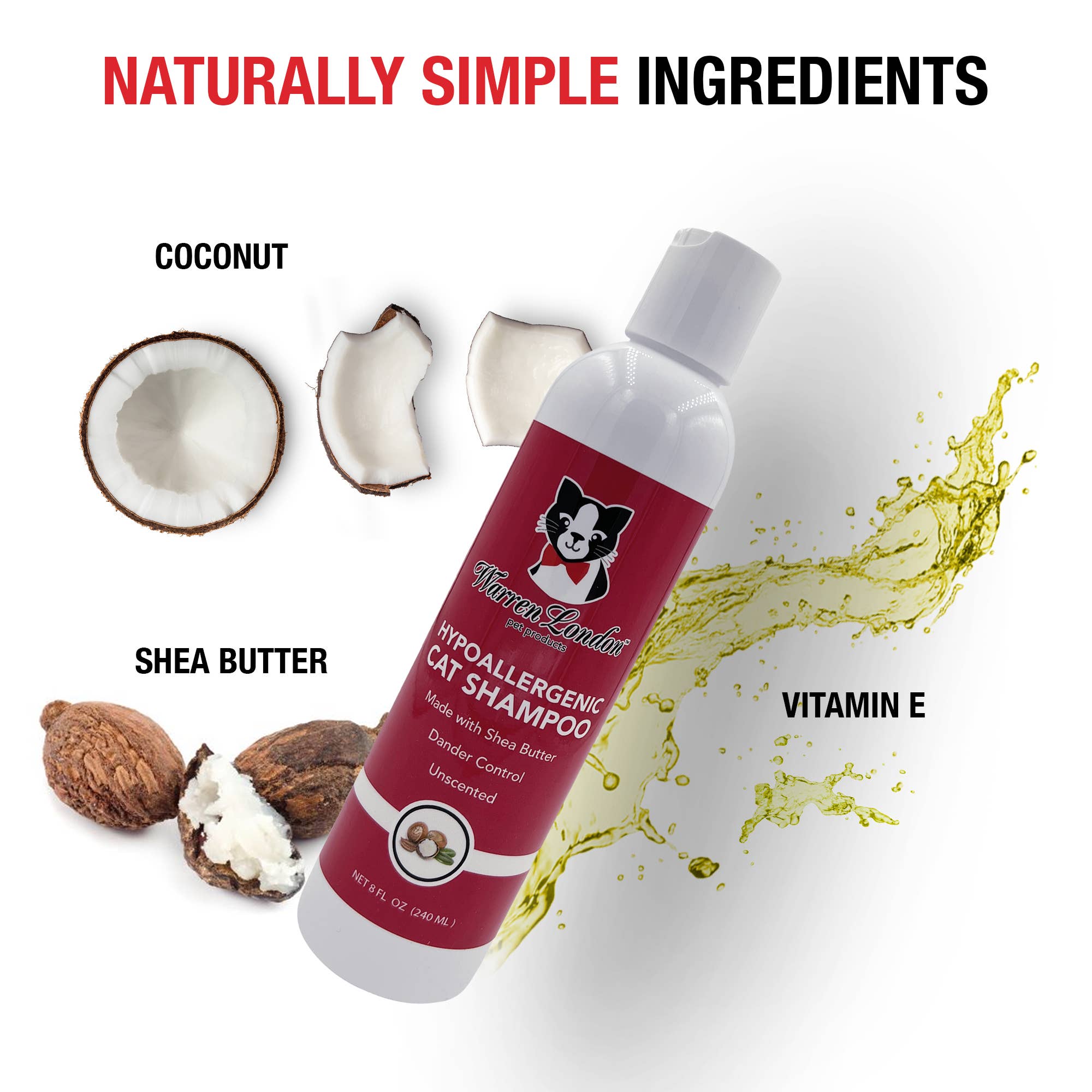 Warren London Dog Products - Vente Outil de toilettage – chat - Shampooing hypoallergénique pour chats - Sans parfum2