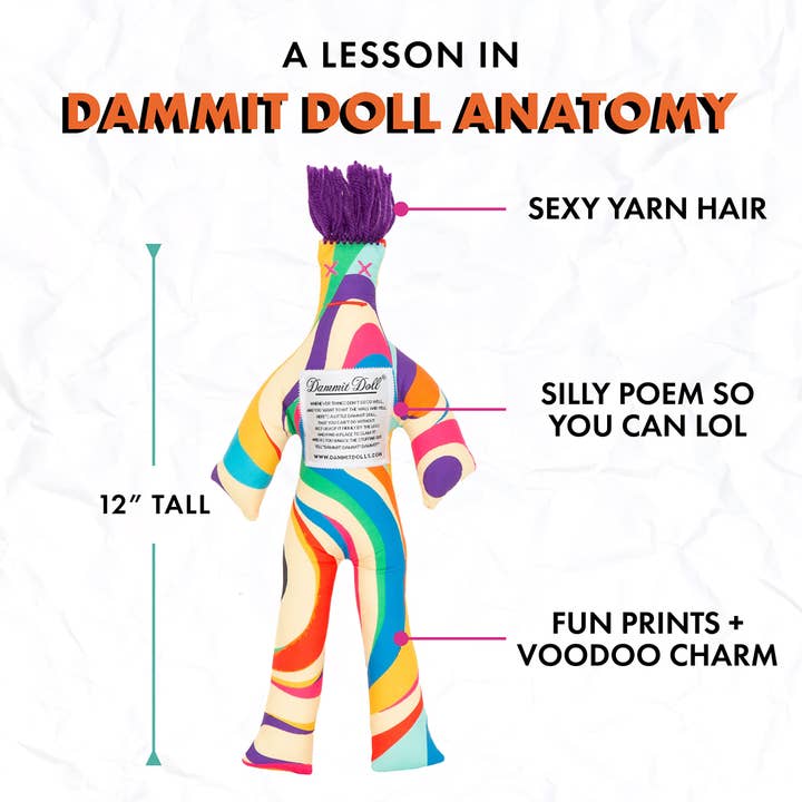 Dammit! Dolls - Wholesale Stress Relief Ball/Dough - Dammit Doll - Classic Prints - Variety Selection