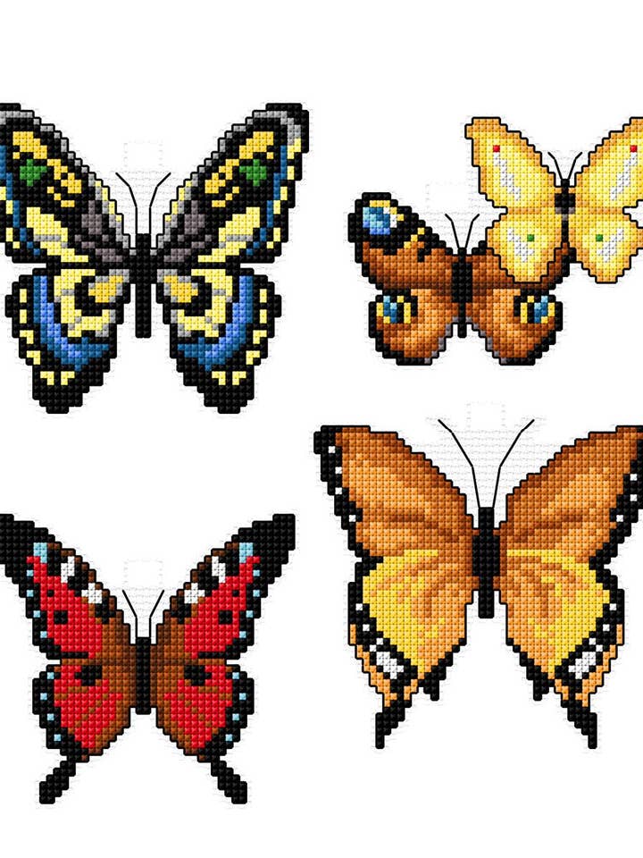 Kit ricamo a punto croce contato Butterflies 117CS per la vendita all'ingrosso da parte di Wizardi