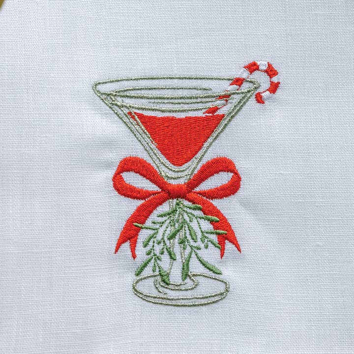 Arte Italica & Crown Linen Designs - Wholesale Dinner & Cloth Napkin - Christmas Cosmo Cocktail Napkins2