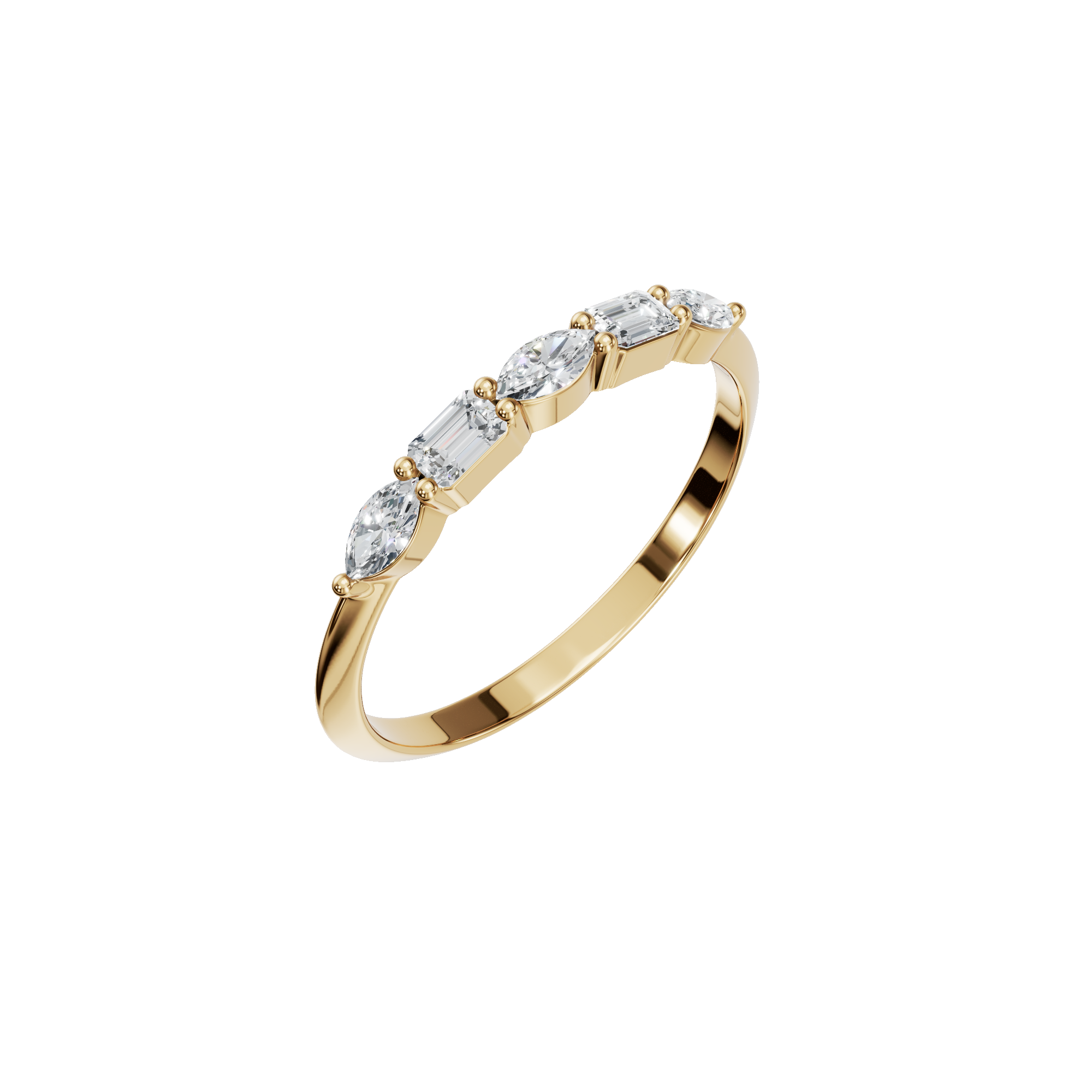 PureYou Jewelry - Vente Alliances/bagues de mariage - Bague Éternité en Or 14k avec Diamants, Bague Statement Unique2