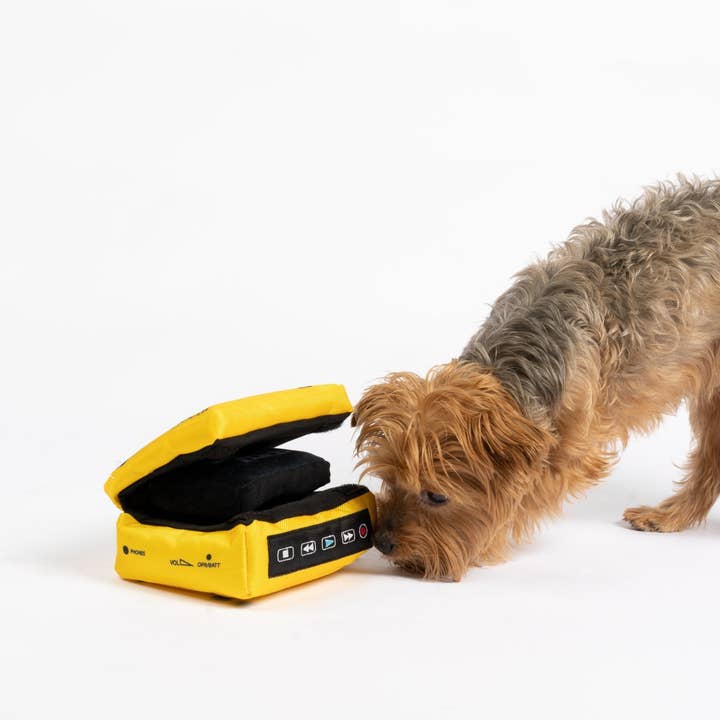 Dollar Paw - Wholesale Pet Plush Toy - Dog - Dawgman Dog Toy – Retro Walkman-Inspired Plush Toy with Crinkle & Squeaker1
