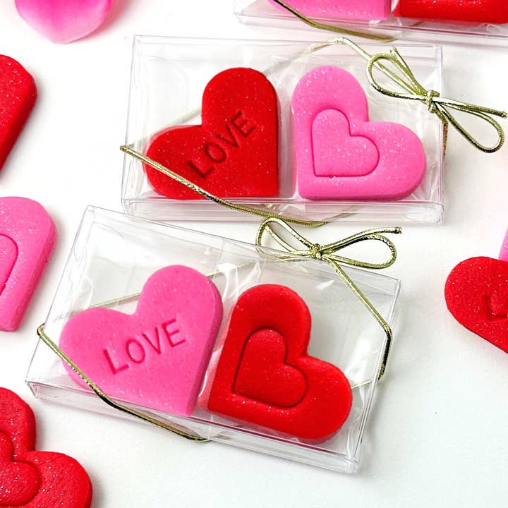 Gourmet-Marzipan-Valentinstagsherz-Duette für den Großhandel von marzipops