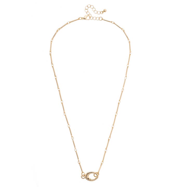 Dolly Delicate Link Charm Ketting Basis in Glanzend Goud voor wholesale door Canvas Style
