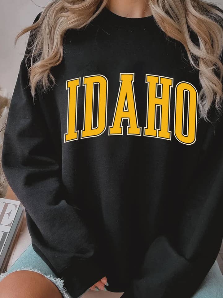 IDAHO PUFF GRAPHIC BRUSHED SWEATSHIRTS for wholesale by Rustee Clothing