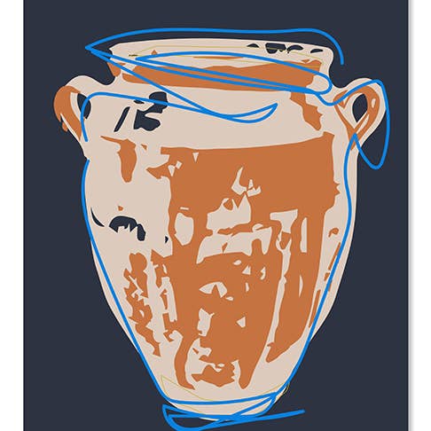 Beau vase en poterie 6 pour la vente par RGB Fineart