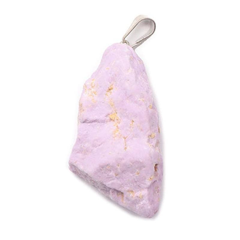 La Boîte à Cailloux - Wholesale Individual Charm/Pendant - Phosphosiderite pendant Brazil AA stainless steel (raw stone)0