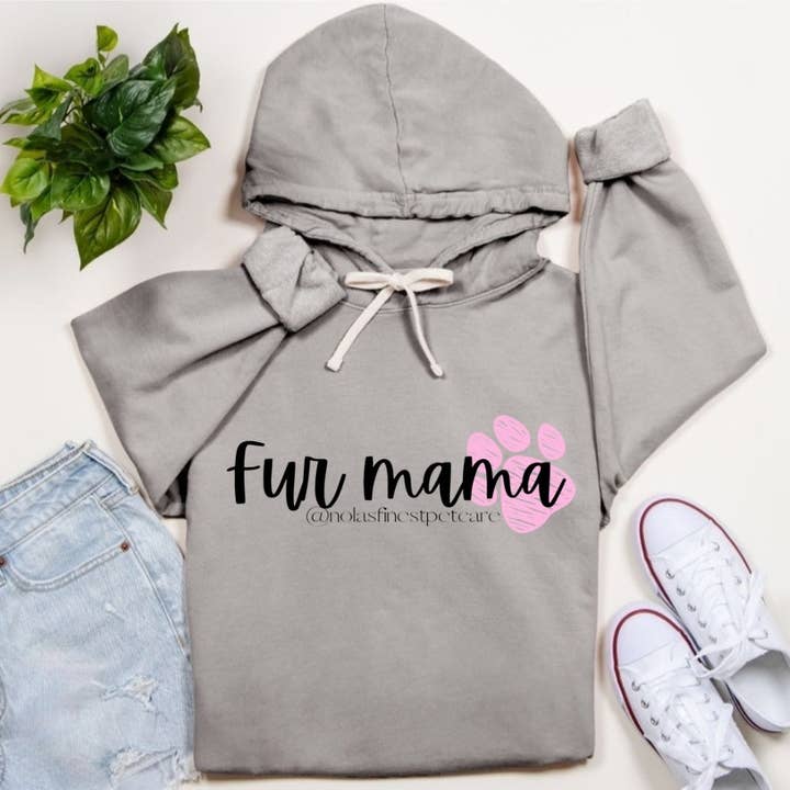 NOLAs Finest Pet Care llc - Wholesale Hoodie - Women's - Fur Mama Lightweight Hooded Sweatshirt4