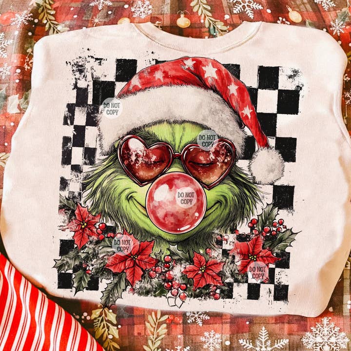Skakternet Grichmas-juleskjorte, julefilm-sweater for engroshandel hos DLT Ecommerce