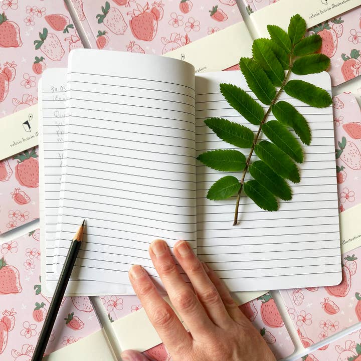 Valérie Boivin illustration - Wholesale Notebook - STRAWBERRY NOTEBOOK 1
