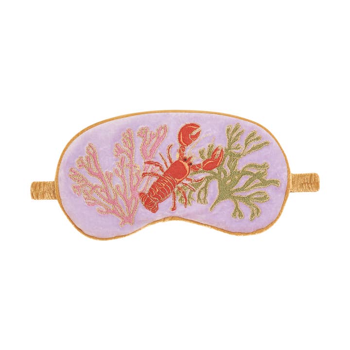 Luxury Lavender Velvet Eye Mask - Lobster Buddies, Lavender for wholesale by Powder Design inc - US