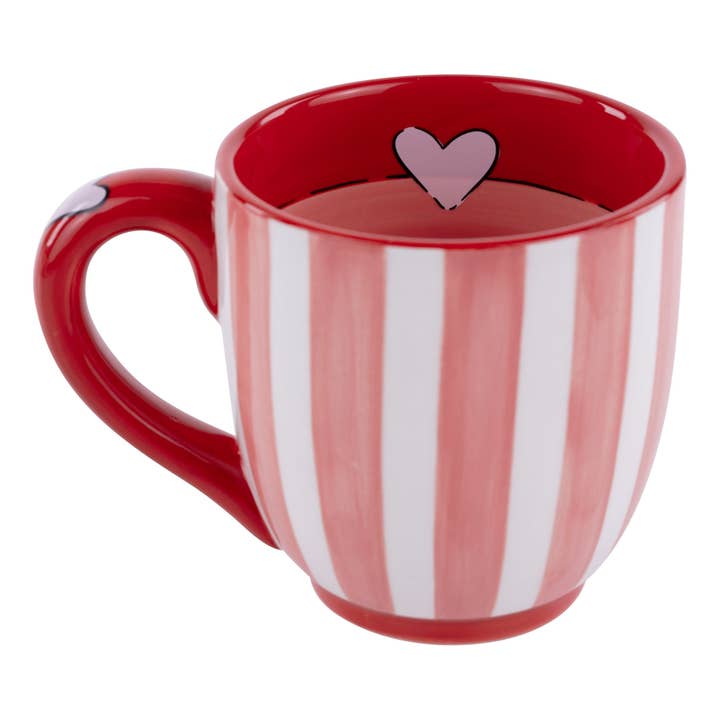 Glory Haus - Wholesale Coffee Mug - Striped Love You More Mug  - Valentine's