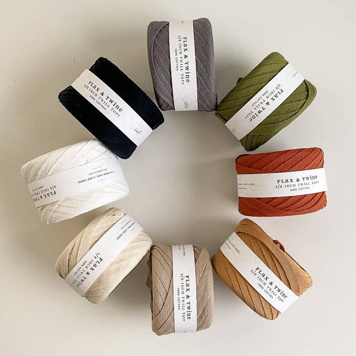 Flax & Twine - Wholesale Craft Supplies - Flax & Twine Cotton Twill Tape (3/8")