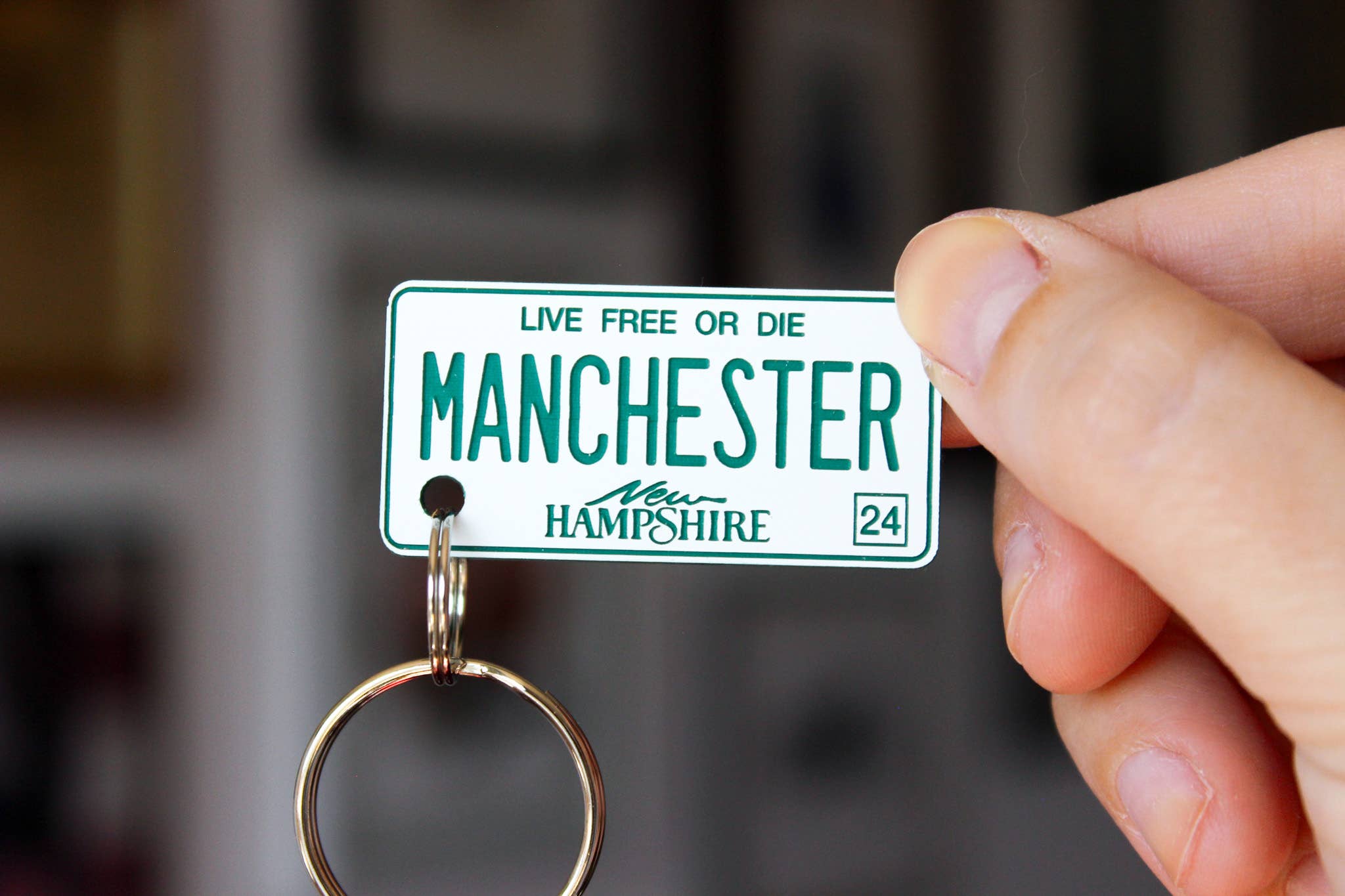 The Laundry Room Shop – Porta-chaves - Unissexo por atacado – Chaveiro de Plástico Gravado Personalizável - New Hampshire9