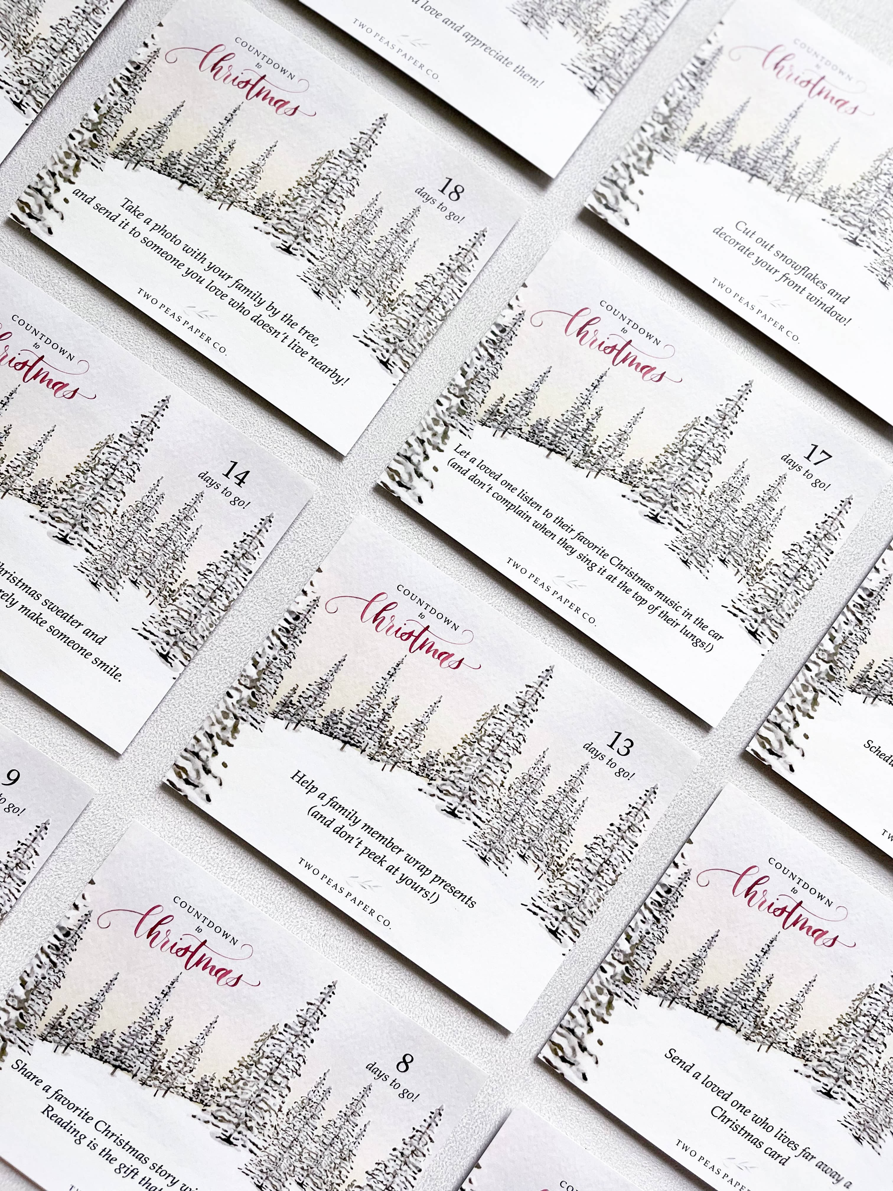 Two Peas Paper Co. – wholesale Adventskalender – Handmålad akvarelladventskalender för jul6