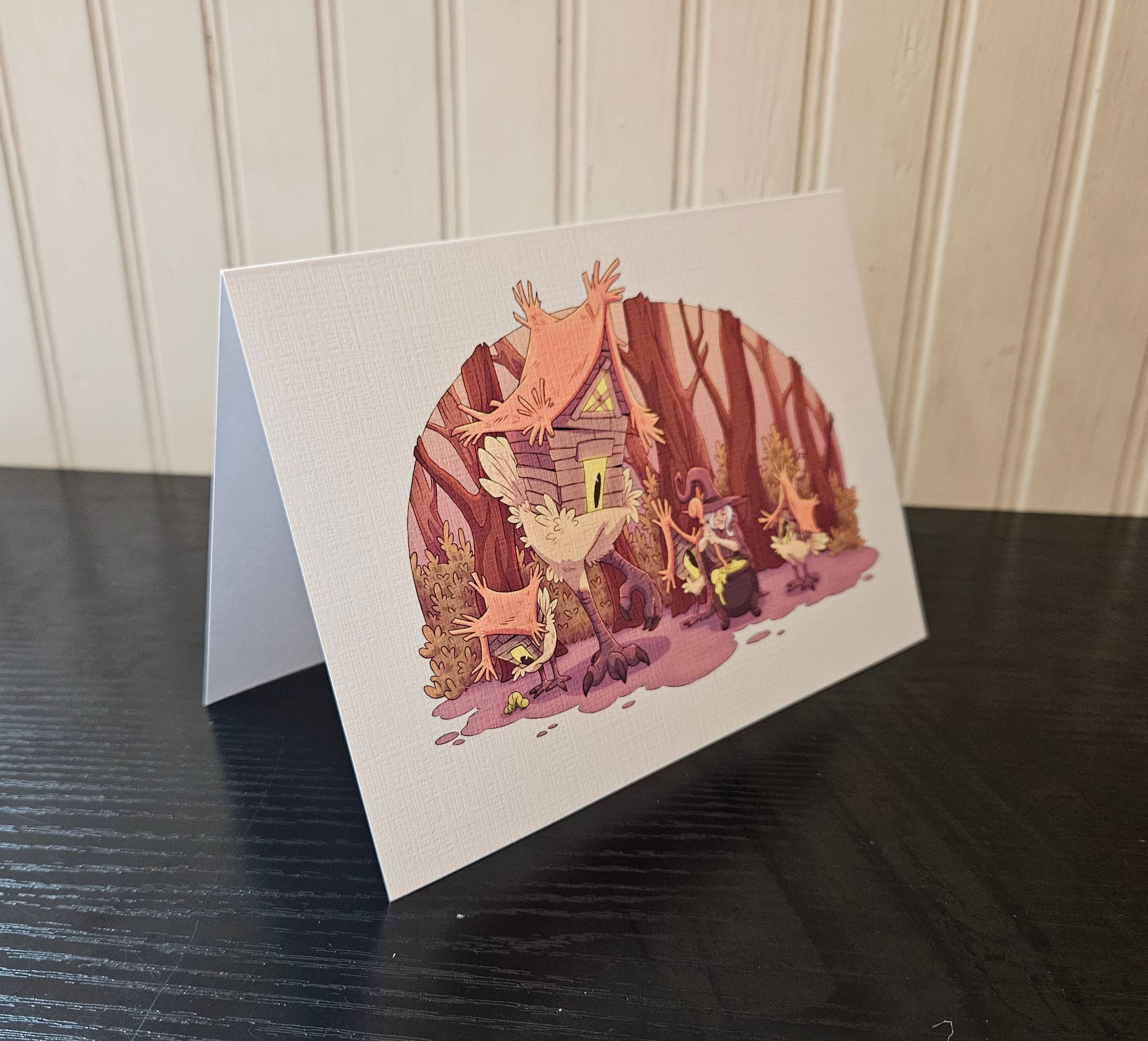 Sleepy Moth - Wholesale Everyday Greeting Card - House With Bird Legs Card 5x73