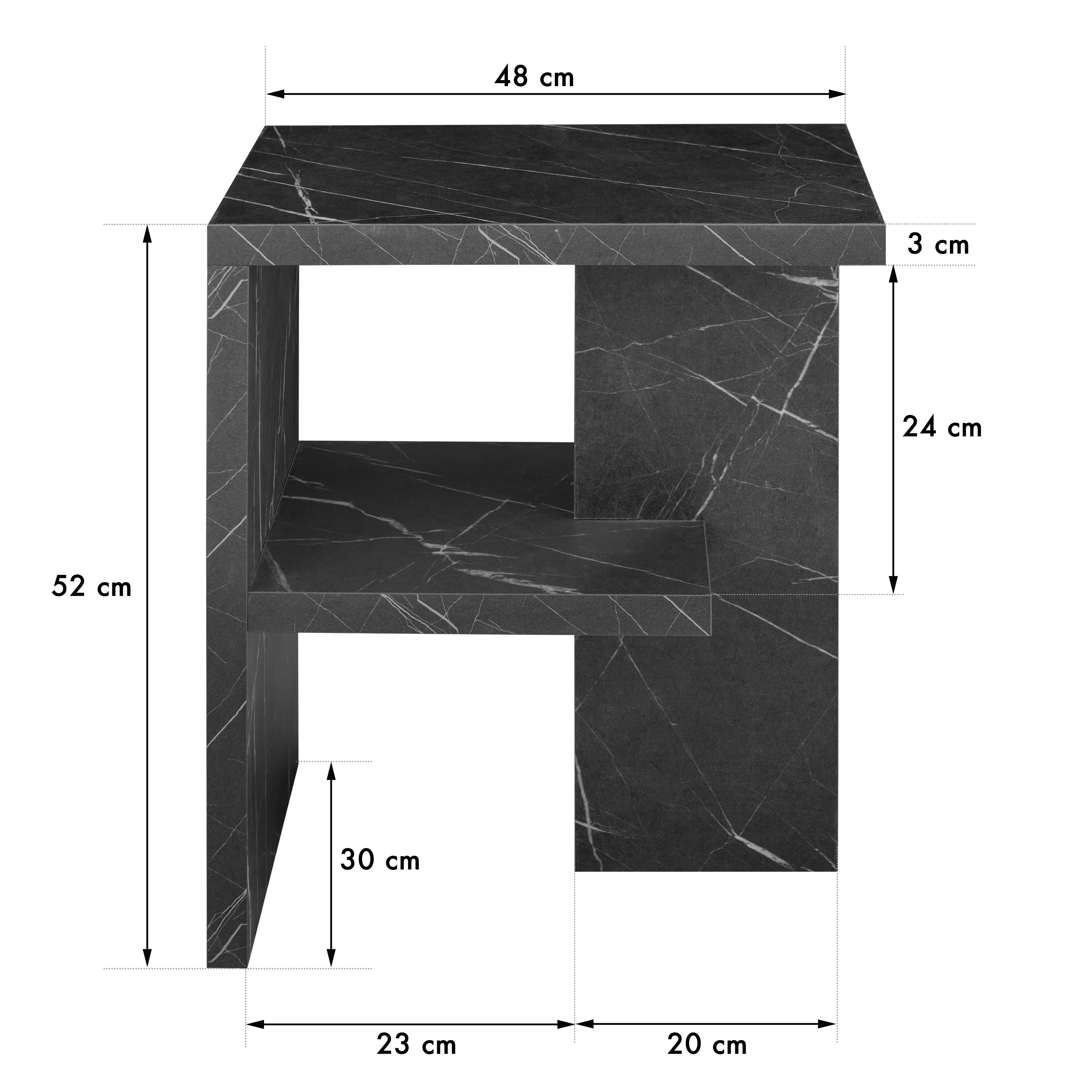 Really Nice Things - Wholesale Side Table - Black marble effect side table1