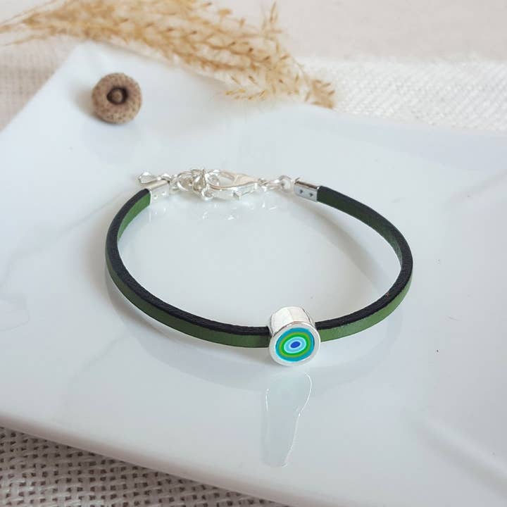 PASTACUITA - Venta al por mayor Brazalete - Pulserita redonda "Millefiori" de colores variados13