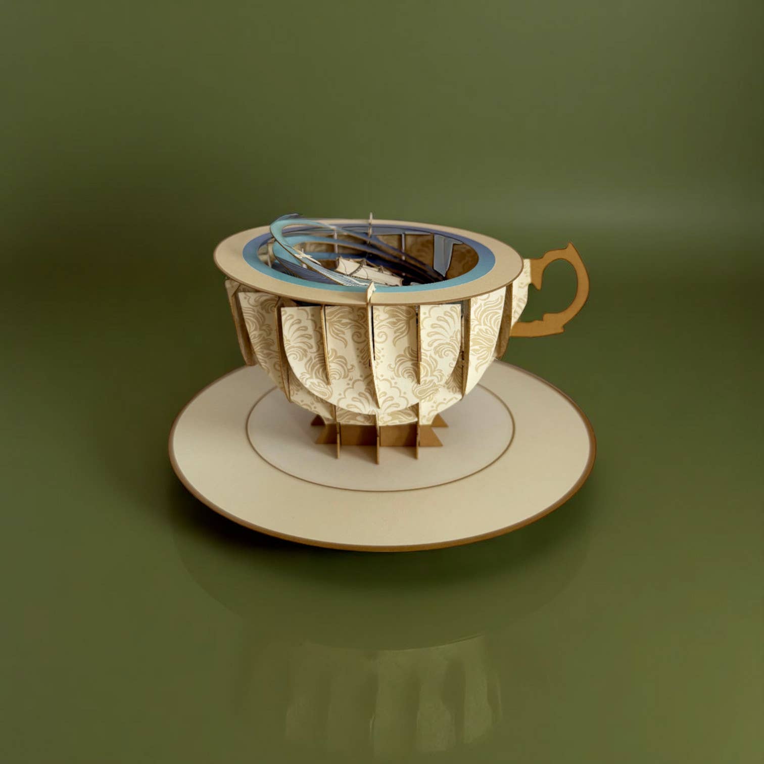 Alljoy Design - Wholesale Everyday Greeting Card - A cup of tea pop up card - Ship0