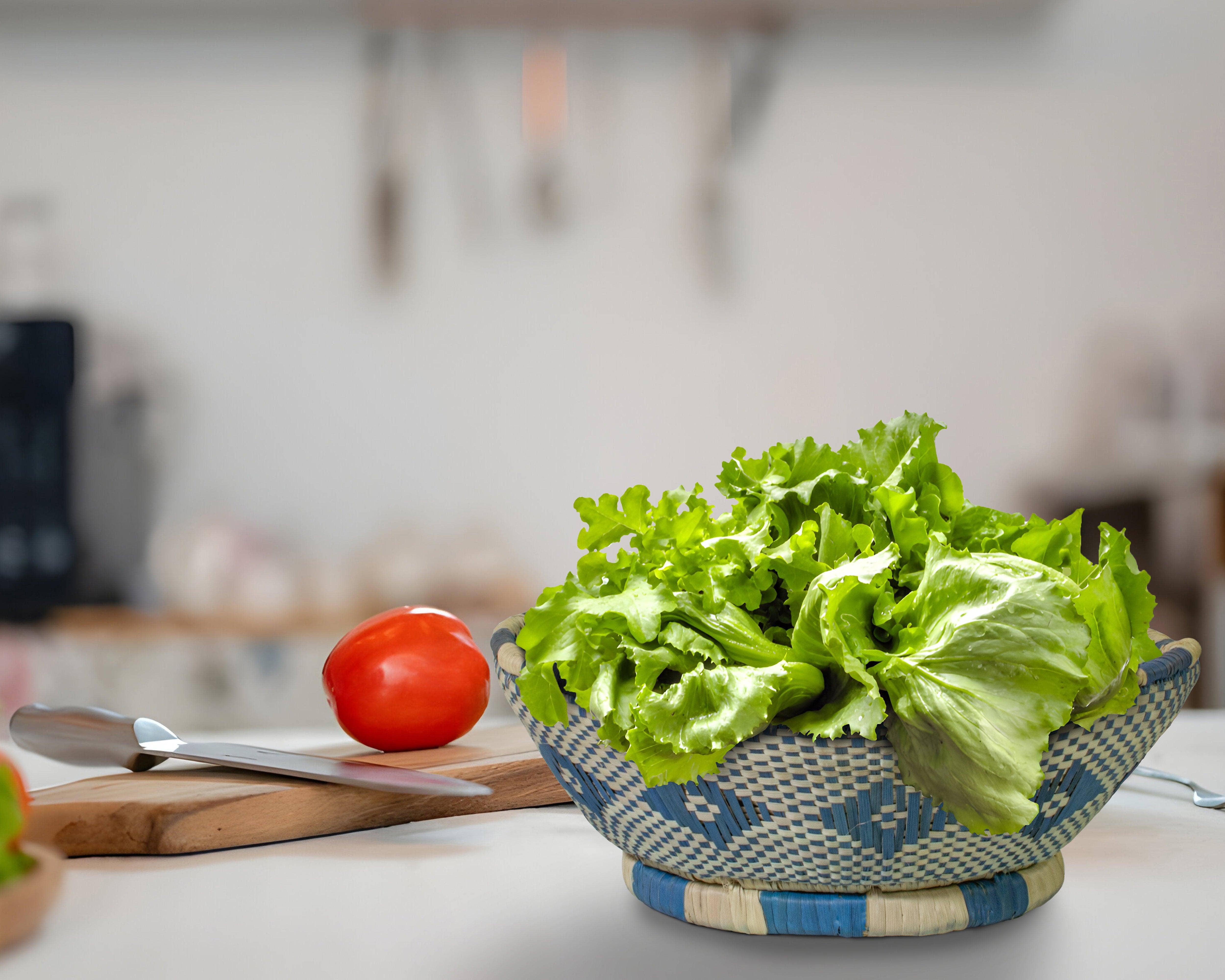 ArtisanalEmporiumLLC - Wholesale Fruit Basket - Blue Orion - Fruit & Vegetable Bowl Basket 7-inch 4